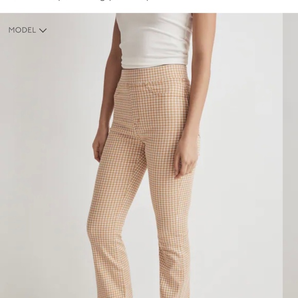 Madewell Pull-On Skinny High Rise Flare Jeans in Mini Check Size 29 - Picture 5 of 7